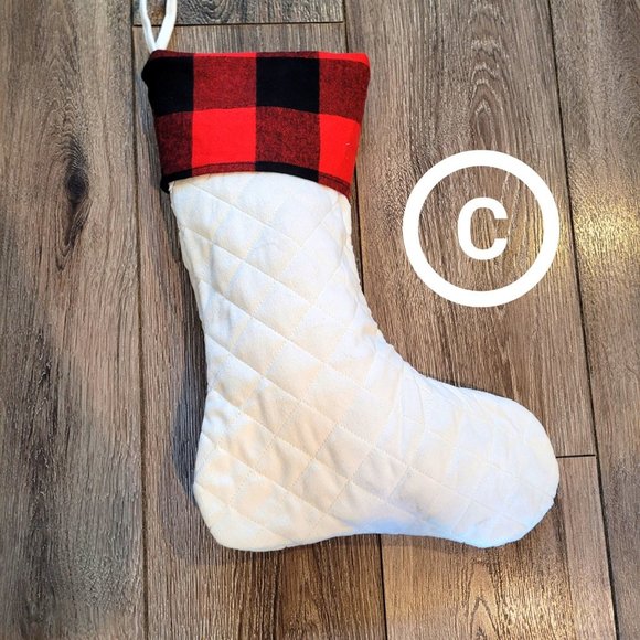 5 Rustic Buffalo Plaid Stockings Bundle - Picture 5 of 7